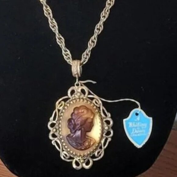Whiting & Davis Jewelry - 1940 Whiting & Davis Cameo Necklace